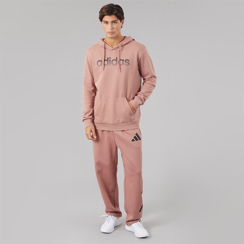 Mens Linear Logo Hoodie Warm Clay - Image 3