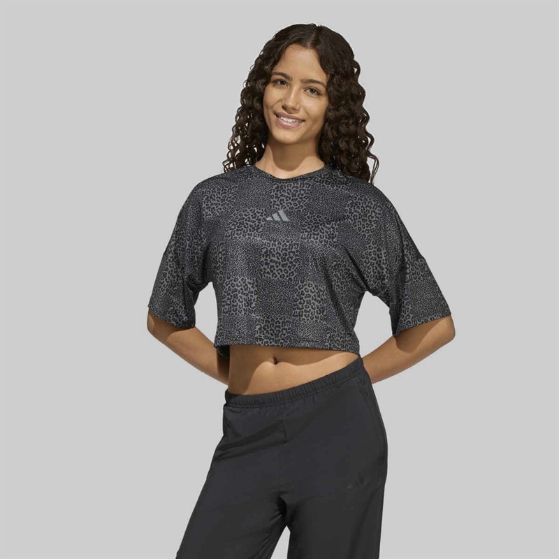 Junior Girls Sport Icons Printed T-Shirt Black/Grey Six/Grey Four - Image 2