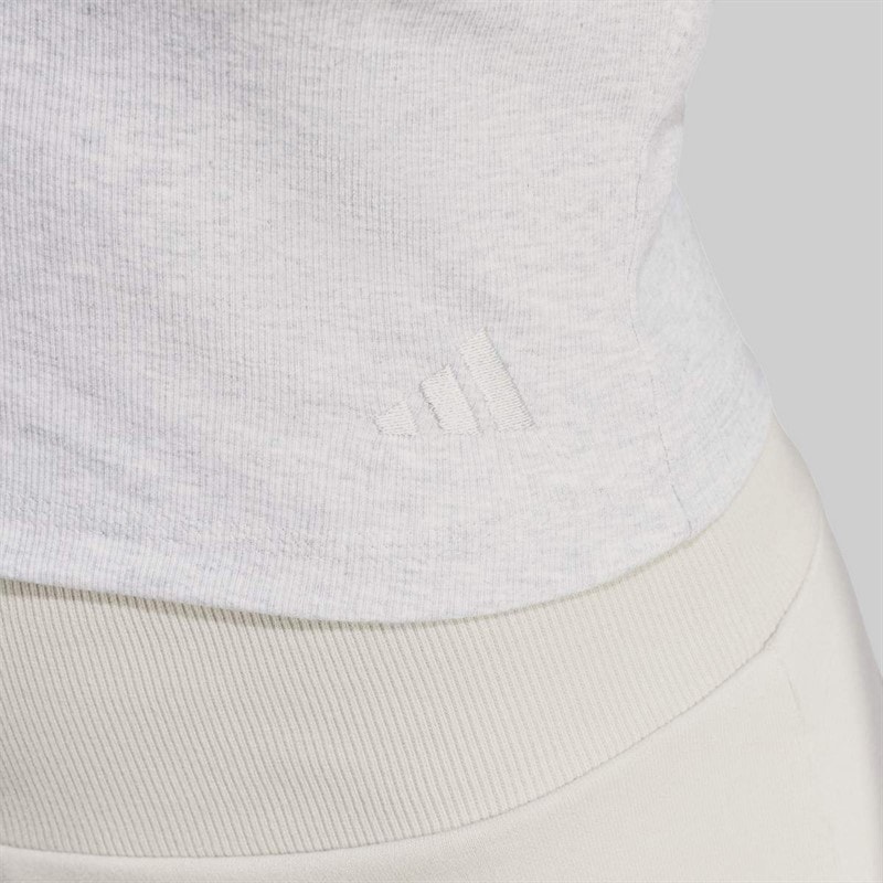Womens Seasonal Essentials Rib Zip Cardigan Light Grey Heather - Image 3