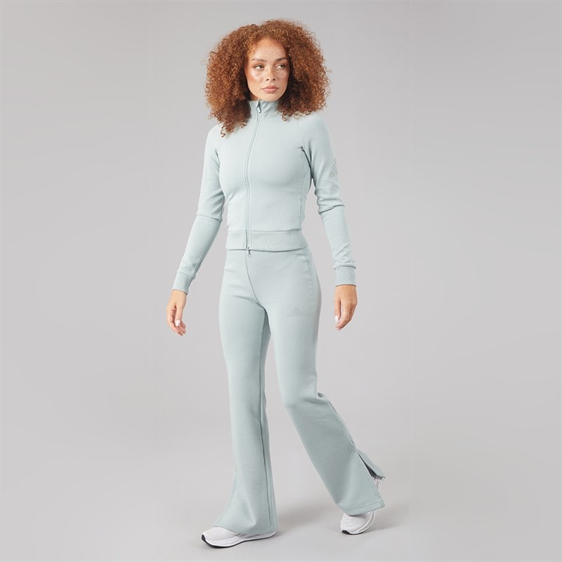 Womens Soft Lux Flared Track Pants Wonder Sage - Image 4
