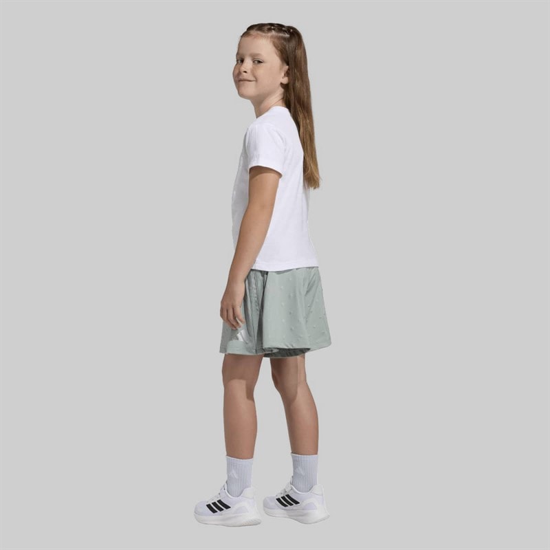 Girls Seasonals Glam T-Shirt and Shorts Set White/Silver Metallic - Image 2