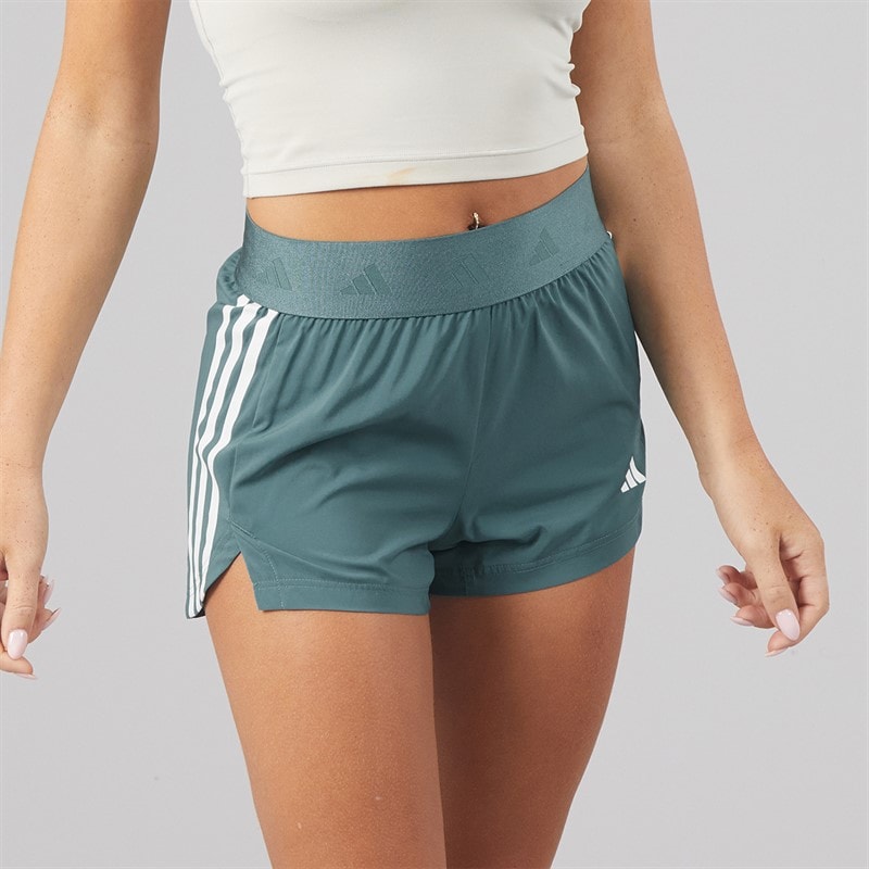 Womens Hyperglam Woven Shorts Preloved Teal/White - Image 3