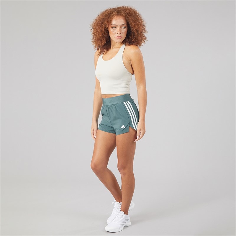 Womens Hyperglam Woven Shorts Preloved Teal/White - Image 4