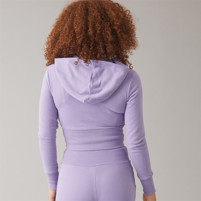 Womens Seasonal Essentials Full Zip Hooded Track Jacket Magic Lilac - Image 2