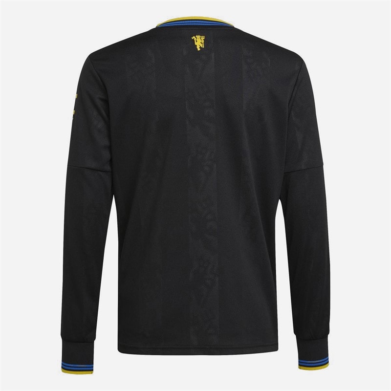 Junior MUFC Manchester United 25/26 Third Long Sleeve Jersey Black - Image 2