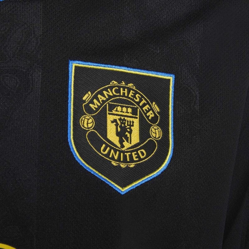 Junior MUFC Manchester United 25/26 Third Long Sleeve Jersey Black - Image 4