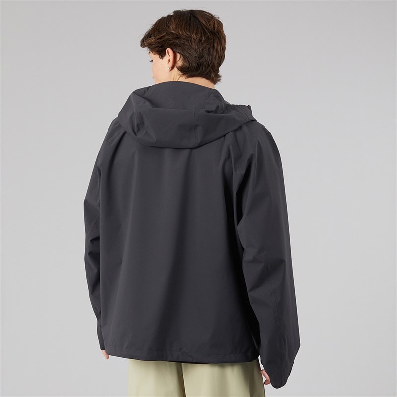 Mens Myshelter Climaproof Hooded Rain Jacket Black - Image 2