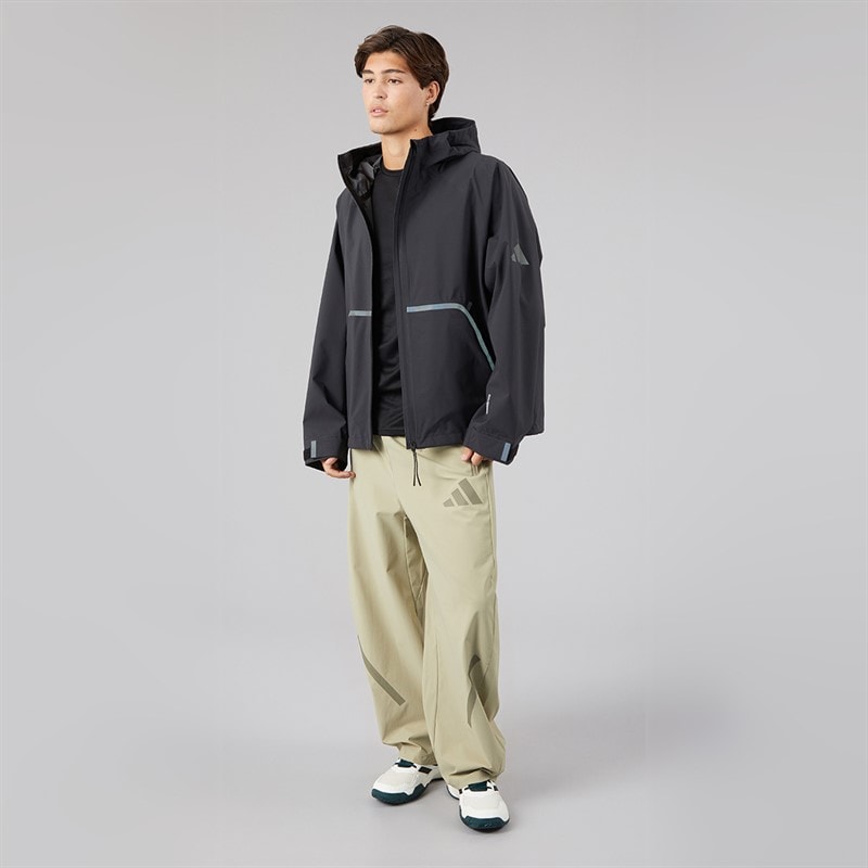 Mens Myshelter Climaproof Hooded Rain Jacket Black - Image 4
