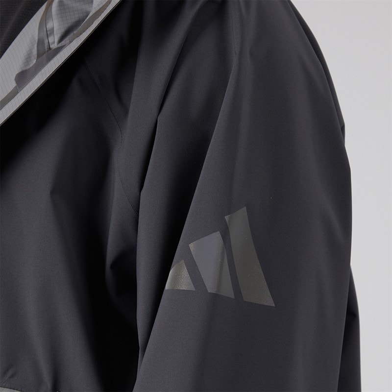 Mens Myshelter Climaproof Hooded Rain Jacket Black - Image 5