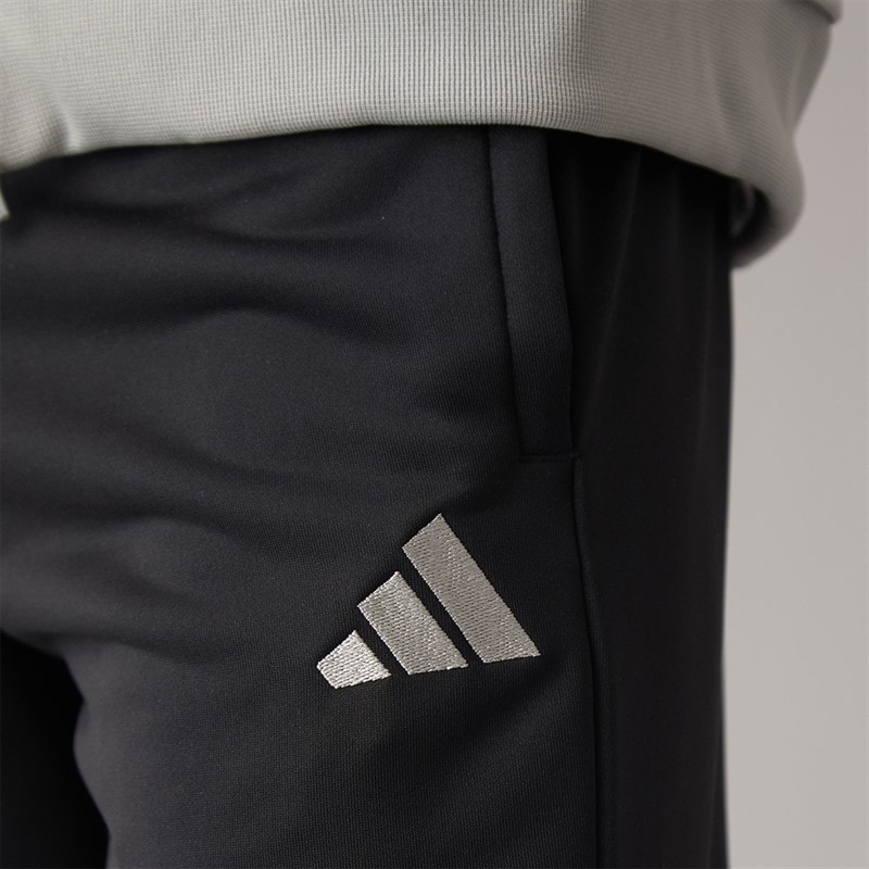 Mens 3 Stripes French Terry Tracksuit Medium Grey Heather/Solid Grey - Image 5