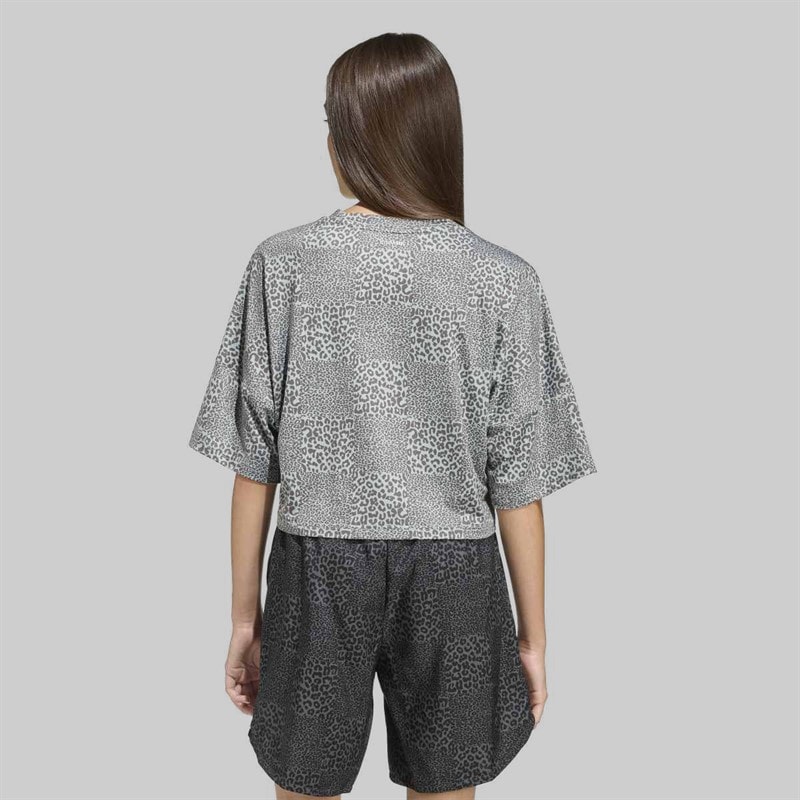 Junior Girls Sport Icons Printed T-Shirt Wonder Sage/Charcoal/Tactile Green - Image 3
