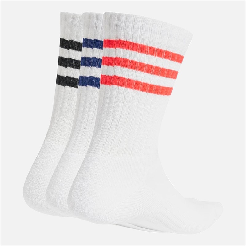 Sportswear 3-Stripes Cushioned Three Pack Crew Socks White/White/White - Image 2