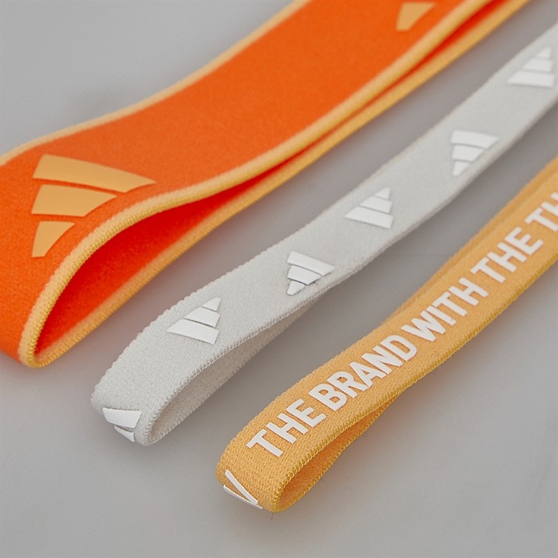 Womens Multiple Width Training Three Pack Headbands Pure Orange/Semi Ice Tangerine/Orbit Grey/White - Image 3