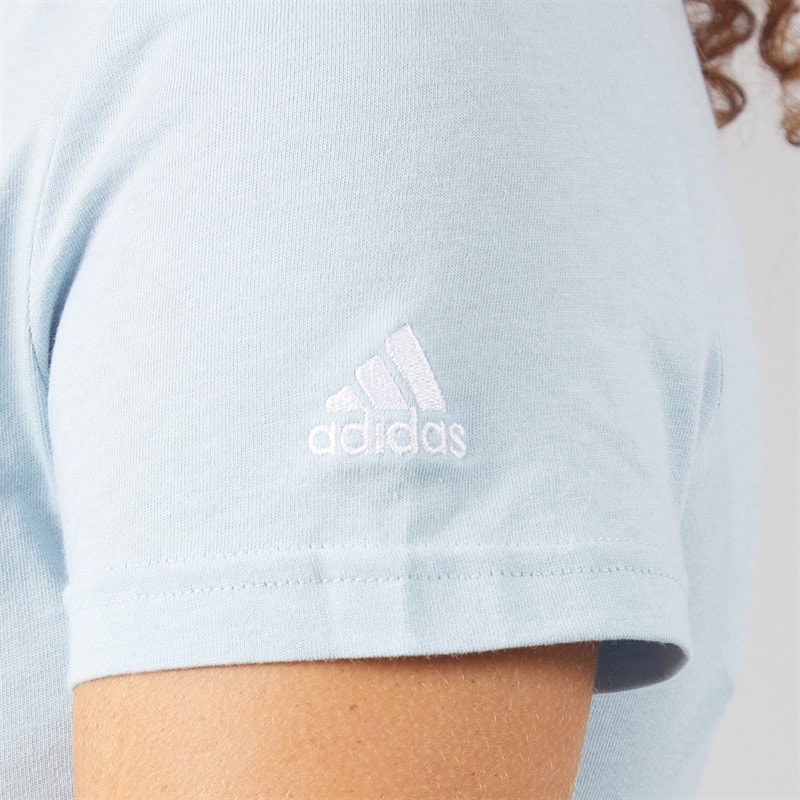 Womens Essentials Logo T-Shirt Wonder Blue - Image 3
