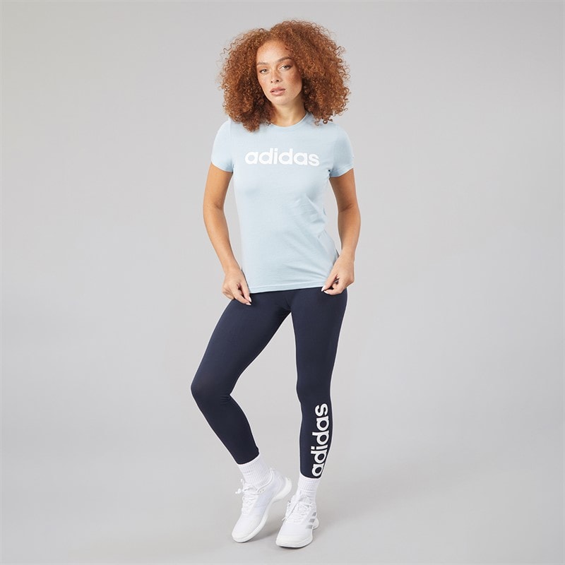 Womens Essentials Logo T-Shirt Wonder Blue - Image 4