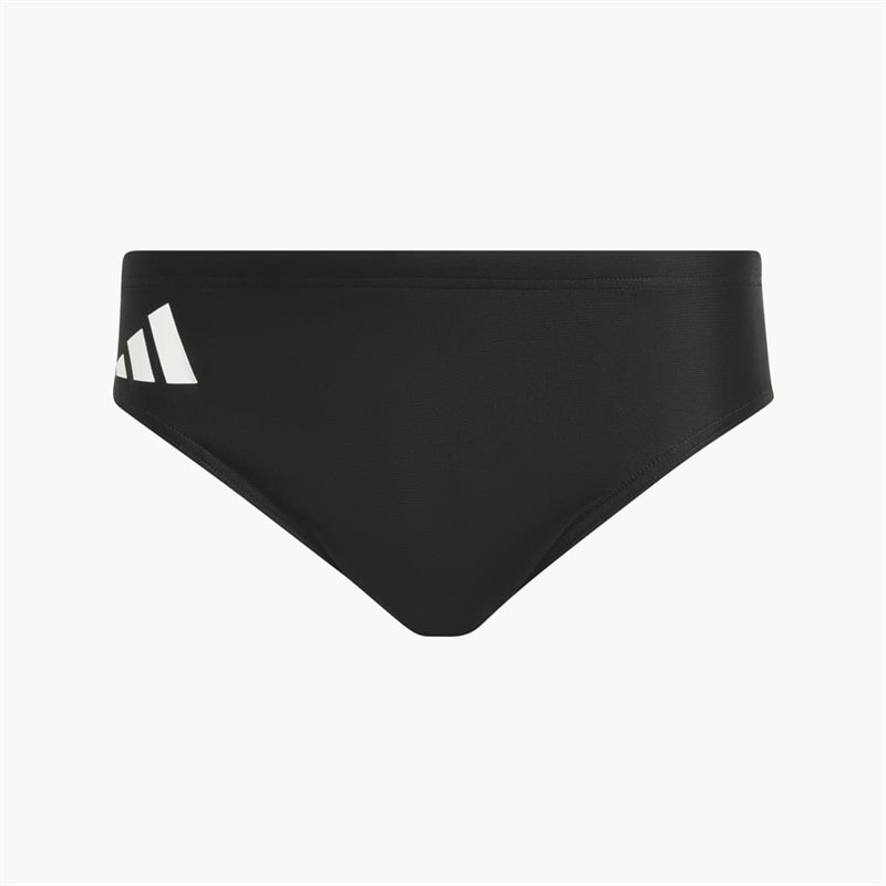 Mens Solid Swimming Trunks Black/White - Image 1