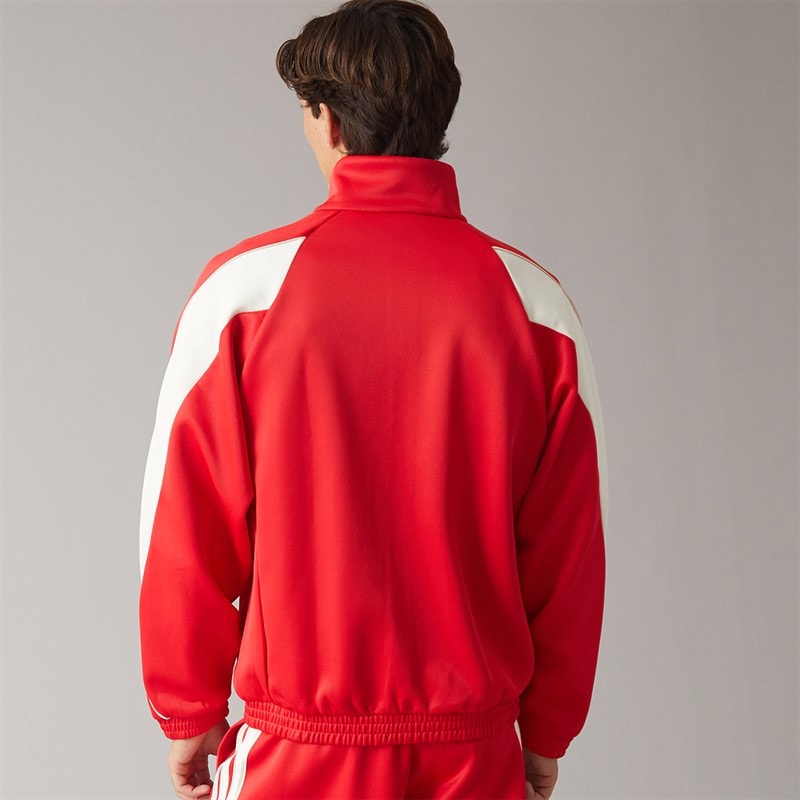 Mens Stadium Full Zip Track Jacket Pure Ruby/Off White/Crystal Linen - Image 2