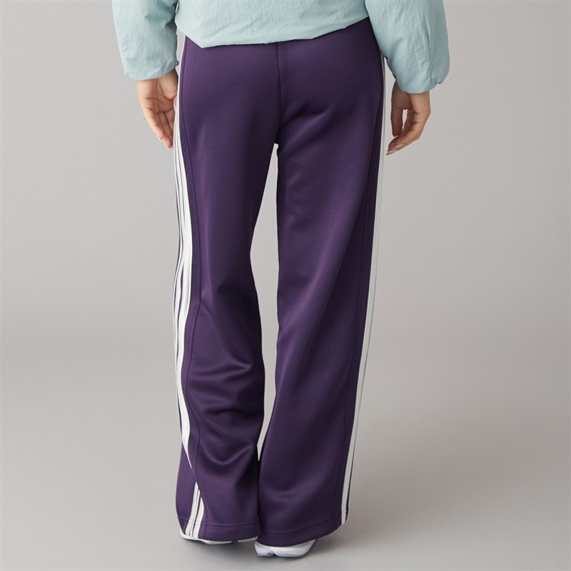 Womens Stadium 3 Stripes Track Pants Aurora Plum/Orbit Grey Me - Image 2