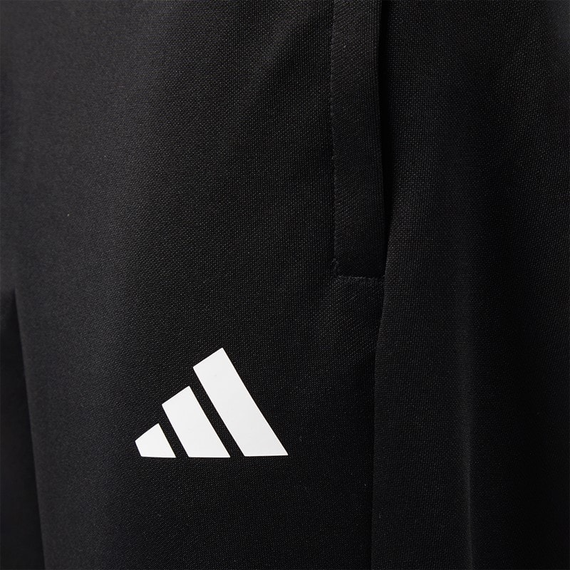 Mens Sereno Aeroready 3 Stripes Tapered Track Pants Black/White - Image 3