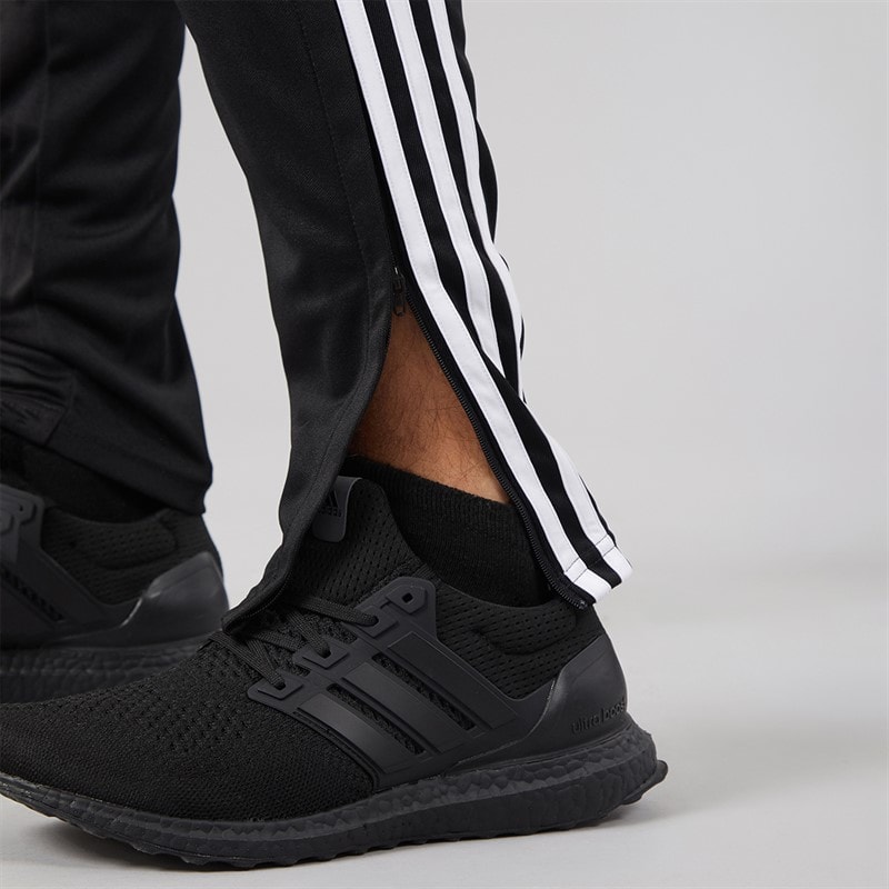 Mens Sereno Aeroready 3 Stripes Tapered Track Pants Black/White - Image 5