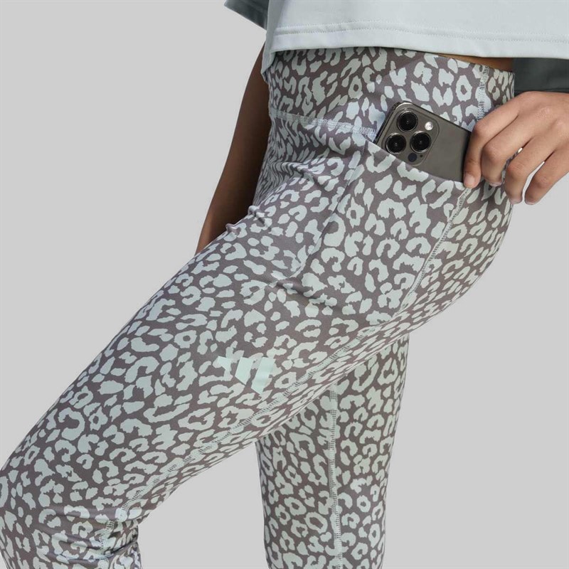 Junior Girls Sport Icons Printed Tight 7/8 Leggings Wonder Sage/Charcoal/Tactile Green - Image 3