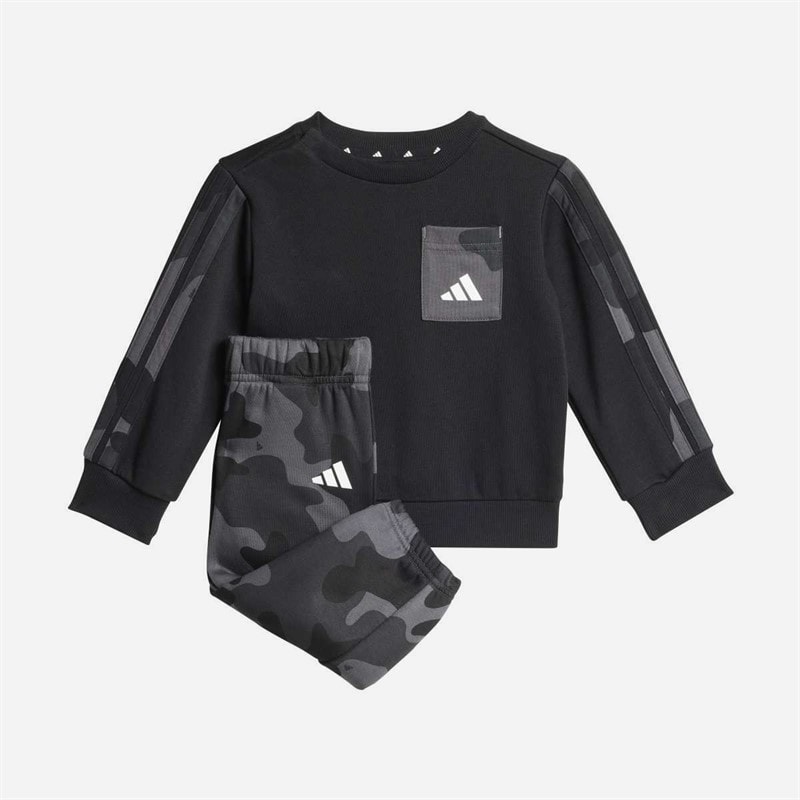 Infant Seasonal Essentials Camo Sweatshirt And Joggers Set Black/White - Image 1