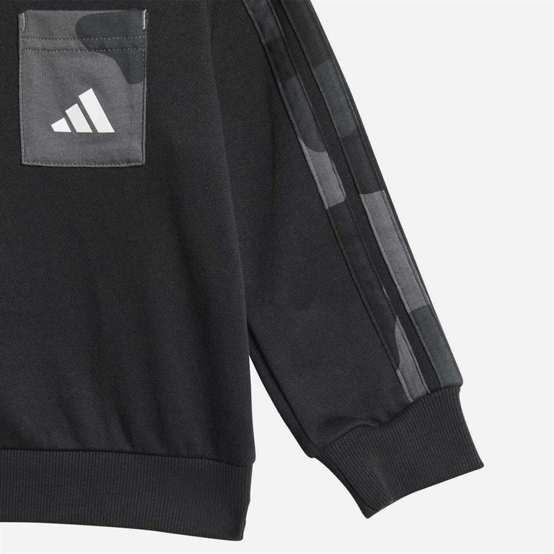 Infant Seasonal Essentials Camo Sweatshirt And Joggers Set Black/White - Image 2