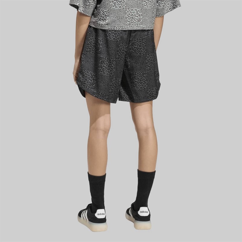 Junior Girls Sport Icons Printed Shorts Black/Grey Six/Grey Four - Image 3