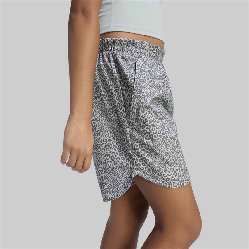 Junior Girls Sport Icons Printed Shorts Wonder Sage/Charcoal/Tactile Green - Image 2