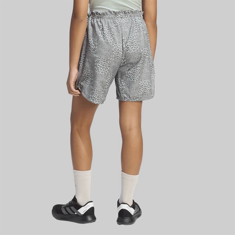 Junior Girls Sport Icons Printed Shorts Wonder Sage/Charcoal/Tactile Green - Image 4