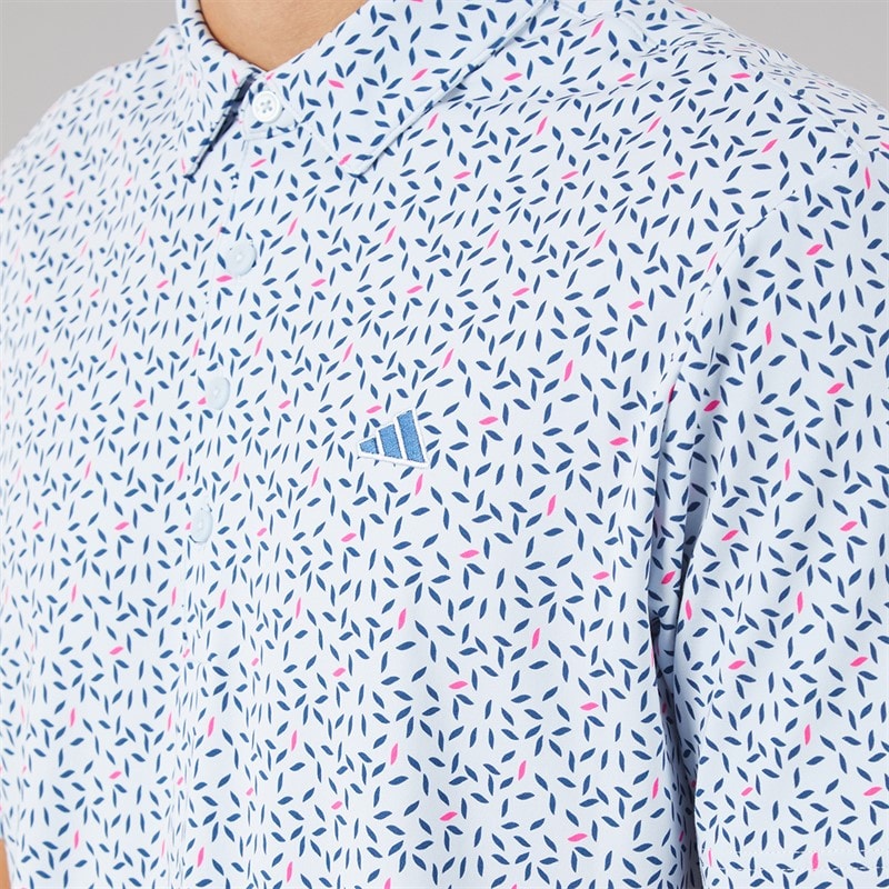 Mens Ultimate365+ Soft Print Golf Polo Crystal Sky/Dusky Petrol - Image 3