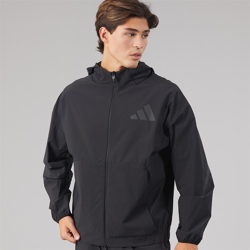Mens Z.N.E Woven Full Zip Track Jacket Black - Image 1