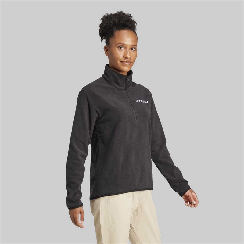 Womens Terrex Multi Essentials 1/2 Zip Fleece Jacket Black - Image 2