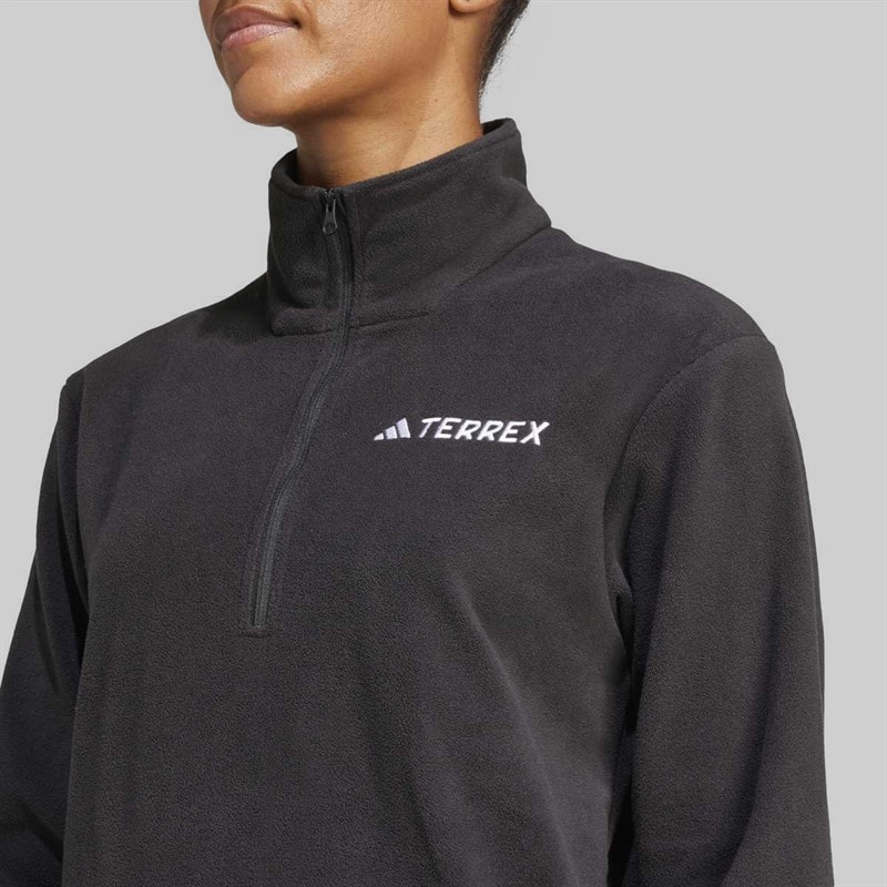 Womens Terrex Multi Essentials 1/2 Zip Fleece Jacket Black - Image 3