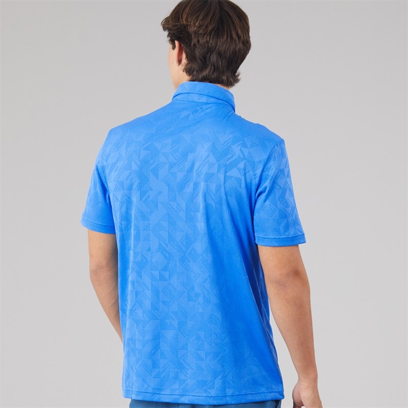 Mens Ultimate365 Jacquard Golf Polo Shirt Lucid Ray Blue - Image 2