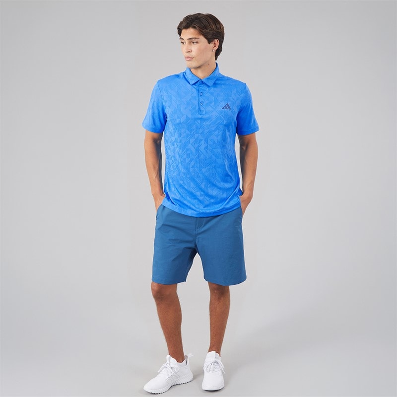 Mens Ultimate365 Jacquard Golf Polo Shirt Lucid Ray Blue - Image 4