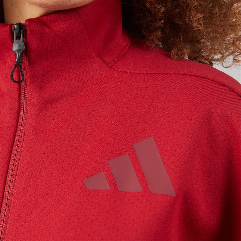 Womens Z.N.E. Full Zip Track Jacket Active Maroon - Image 3