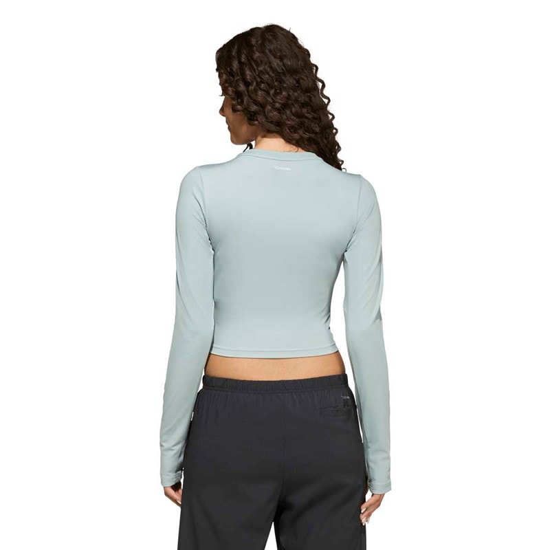 Junior Girls TechFit Long Sleeve Top Wonder Sage/White - Image 2