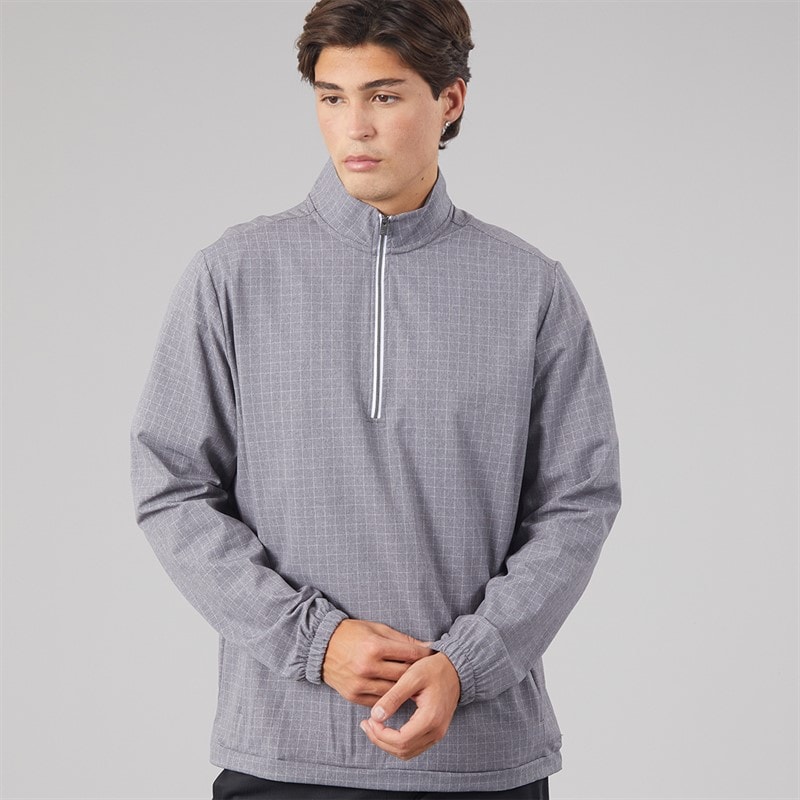 Mens Ultimate365 Set Woven 1/4 Zip Golf Top Grey Five - Image 1