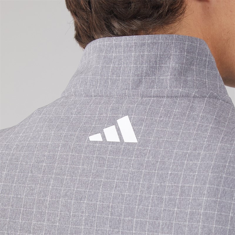 Mens Ultimate365 Set Woven 1/4 Zip Golf Top Grey Five - Image 3