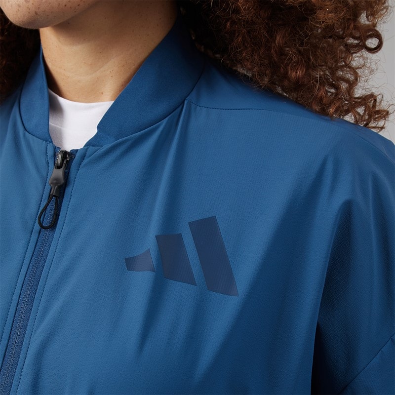 Womens Z.N.E. Woven Bomber Jacket Dusky Petrol - Image 3