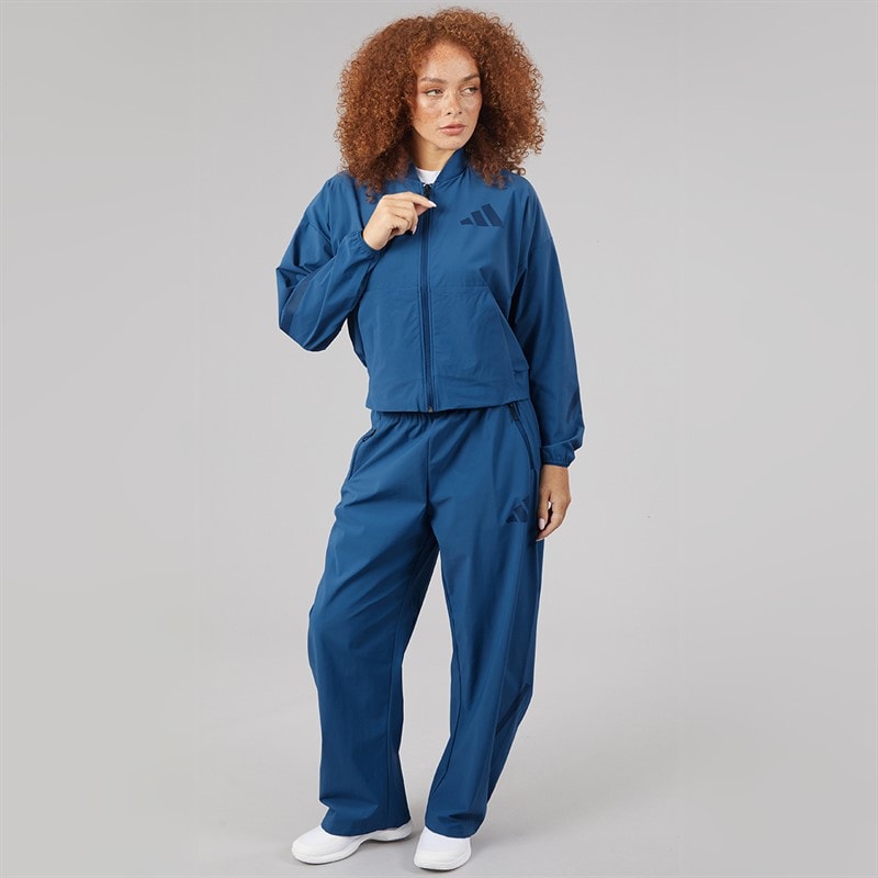 Womens Z.N.E. Woven Bomber Jacket Dusky Petrol - Image 4