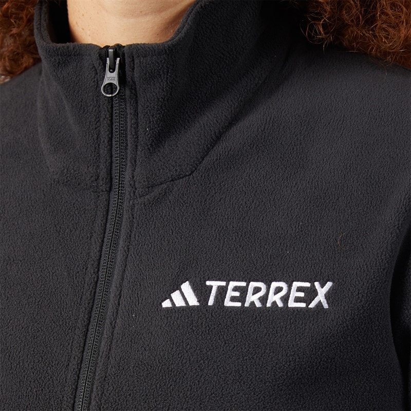 Womens Terrex Multi Essentials Full Zip Fleece Jacket Black - Image 3