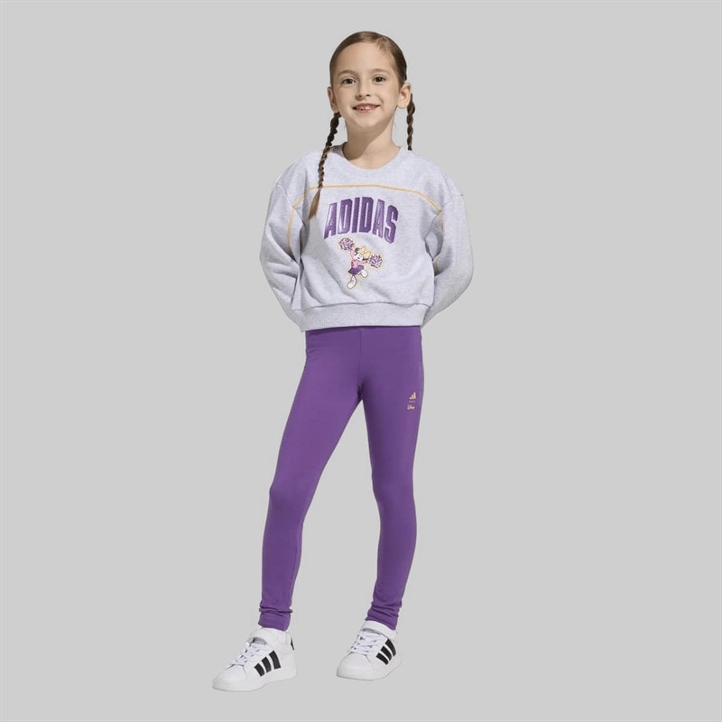 Girls x Disney Minnie Mouse Sweatshirt and Joggers Set Light Grey Heather/Semi Ice Tangerine - Image 2