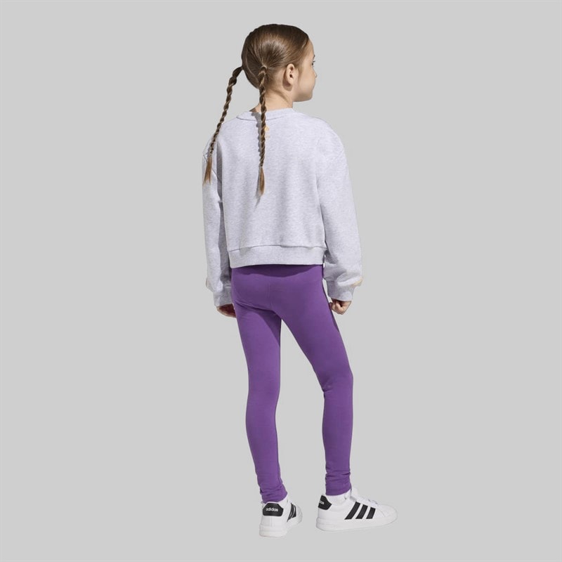 Girls x Disney Minnie Mouse Sweatshirt and Joggers Set Light Grey Heather/Semi Ice Tangerine - Image 3