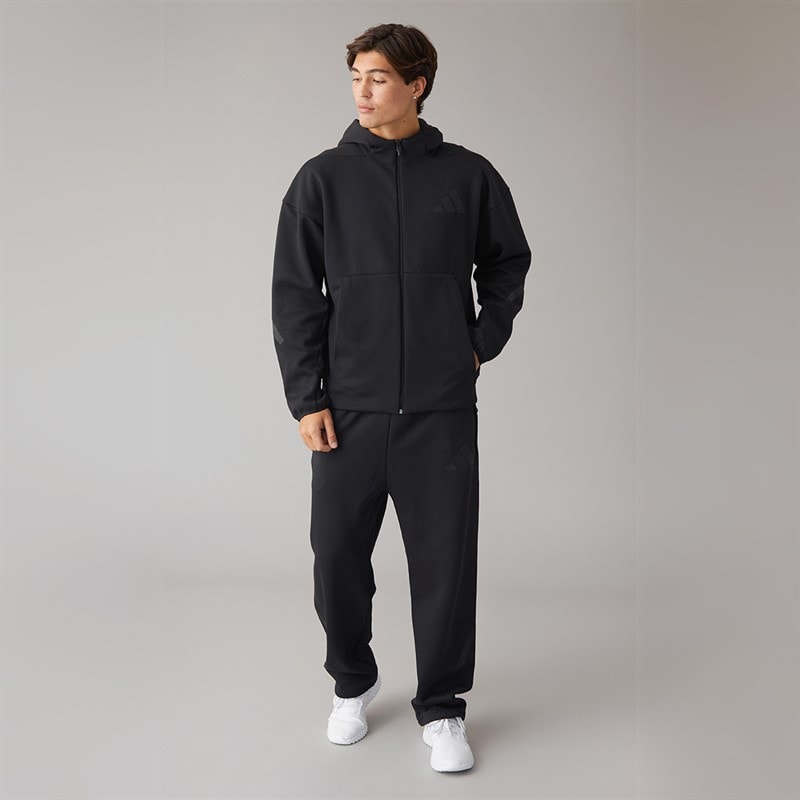 Mens Z.N.E. Open Hem Joggers Black - Image 3