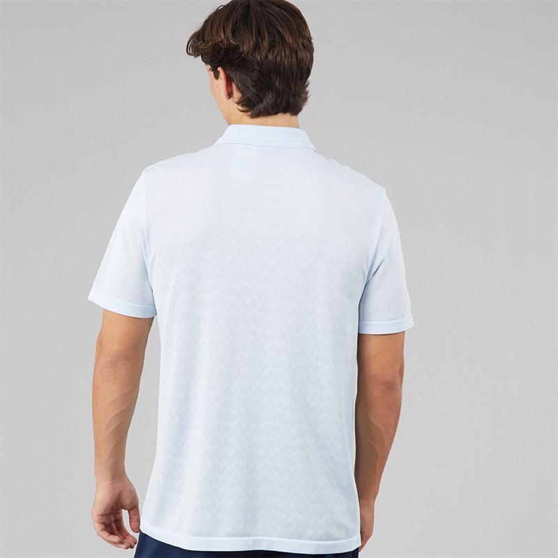 Mens Ultimate365 Tour Seamless Golf Polo Shirt Crystal Sky/White - Image 2
