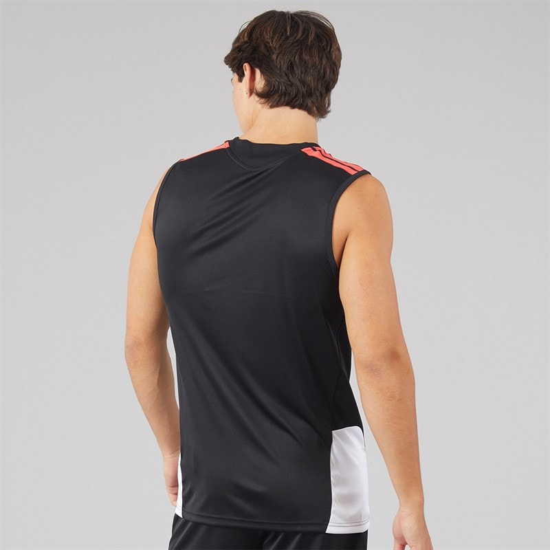 Mens Tiro 26 Competition Sleeveless Top Black/Semi Luminous Red - Image 2