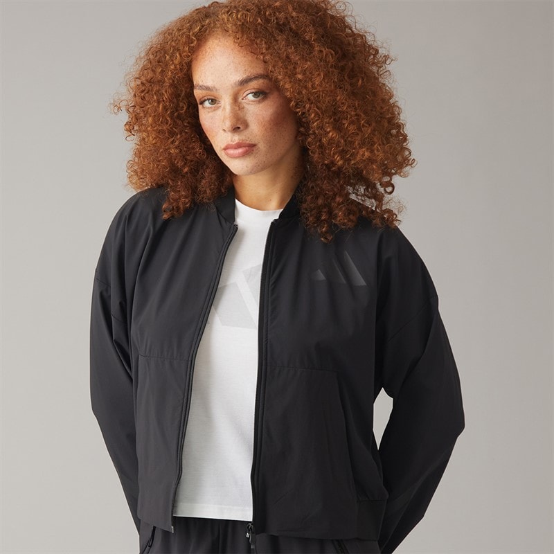 adidas Womens Z.N.E Woven Bomber Jacket Black
