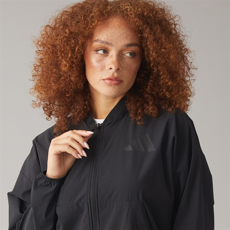 Womens Z.N.E Woven Bomber Jacket Black - Image 3